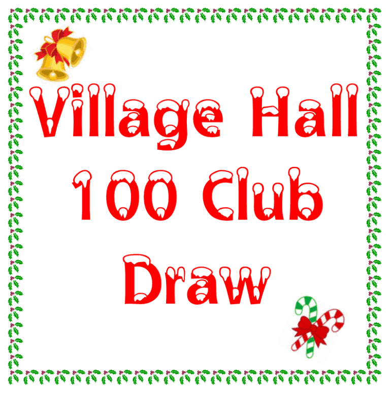 Village Hall Hundred Club – the Results!