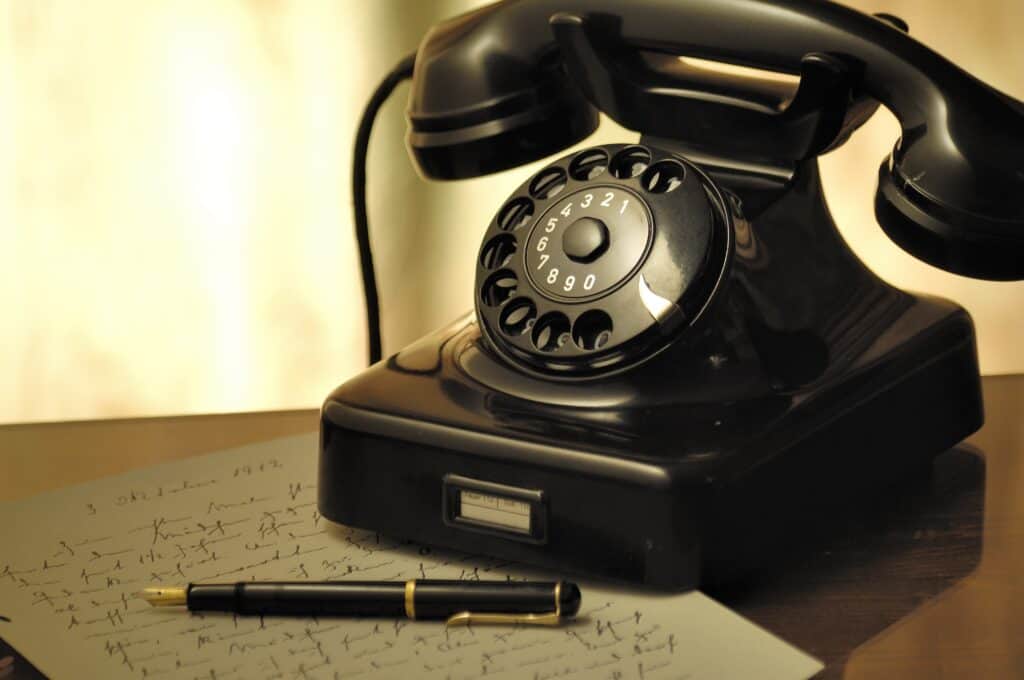 Phones, Power and Persuasion - Stock photo of old telephone