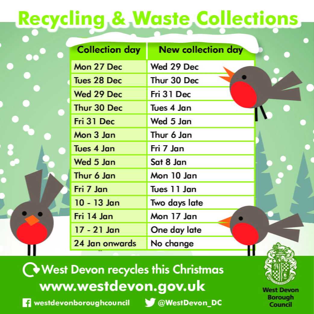 CHRISTMAS RUBBISH COLLECTIONS • Belstone