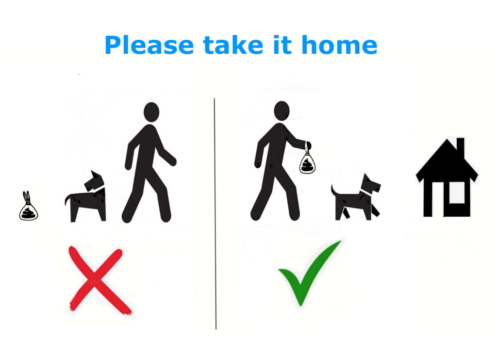 Please take your dog poo bags home