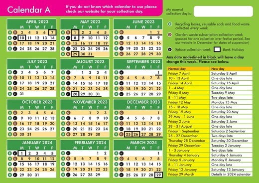 West Devon Waste Calendars