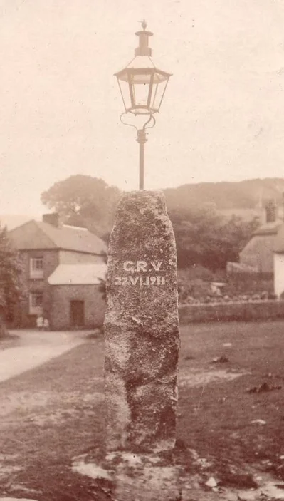 Coronation Stone with lamp