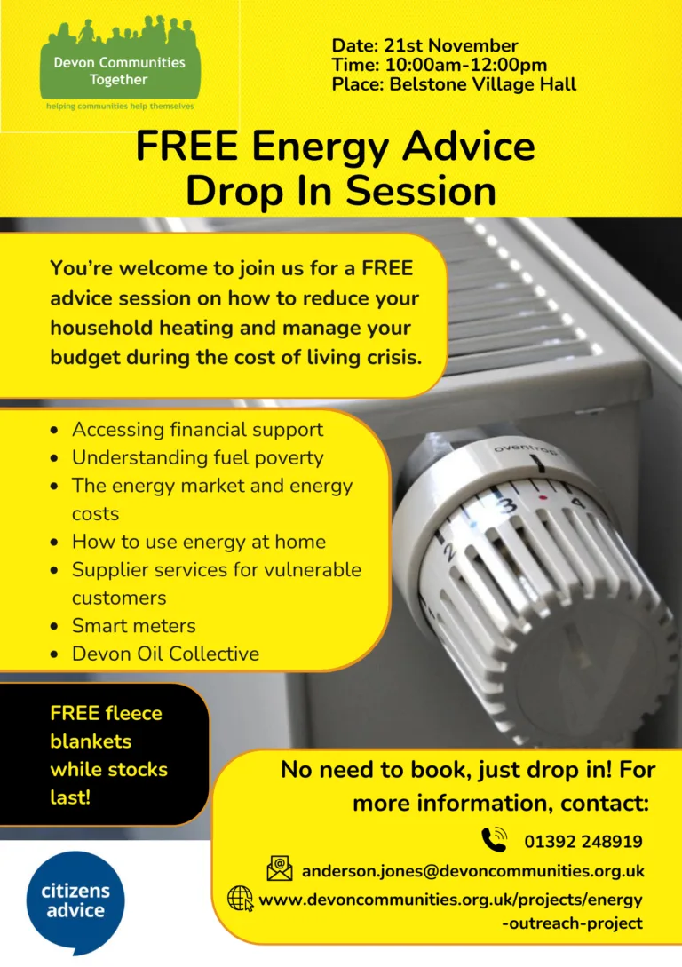 FREE Energy Advice Drop-in Session – 21st November 2024